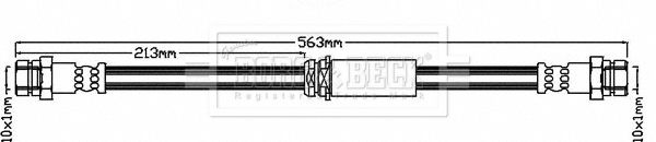 BORG & BECK Тормозной шланг BBH8052